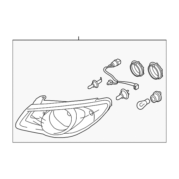 Genuine Hyundai Parts 92101-2H051 Driver Side Headlight Assembly Composite Genuine Hyundai Parts 92101-2H051 Driver Side Headlight Assembly Composite